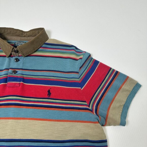 Polo Ralph Lauren Striped Polo Shirt XL - Picture 3 of 5